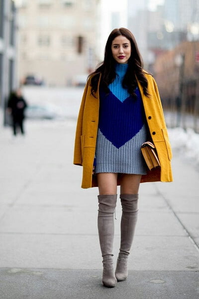 Cómo vestirte con colores en el invierno